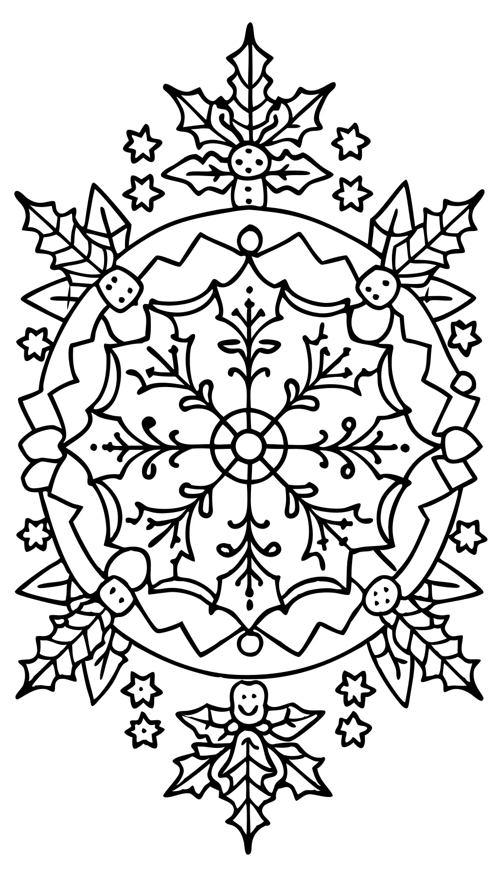 christmas mandala coloring pages